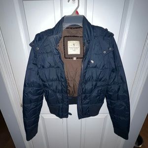 Vintage Y2K Blue Abercrombie & Fitch puffer coat